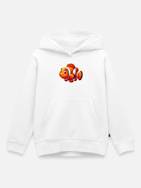 Clownfisch - Kinder Premium Organic Hoodie - Weiß