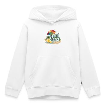 Sommer - Strand bitte - Kinder Premium Organic Hoodie - Weiß - Vorne - AI Model Kid Female (0cm)