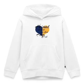 Heimat ist dort wo dein Herz ist - Kinder Premium Organic Hoodie - Weiß - Vorne - AI Model Kid Female (0cm)