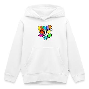 Flower Power Blumenkind Weltfrieden Graffit - Kinder Premium Organic Hoodie - Weiß - Vorne - AI Model Kid Female (0cm)