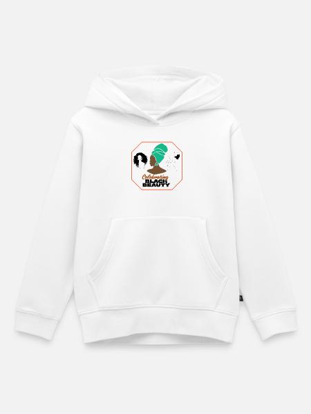 Lebendiges Afro-Frauen-Feier-Design - Kinder Premium Organic Hoodie - Weiß