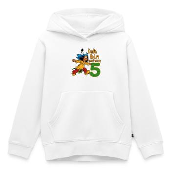 Yakari Ich Bin Schon Fünf Geburtstagsdesign - Kinder Premium Organic Hoodie - Weiß - Vorne - AI Model Kid Female (0cm)