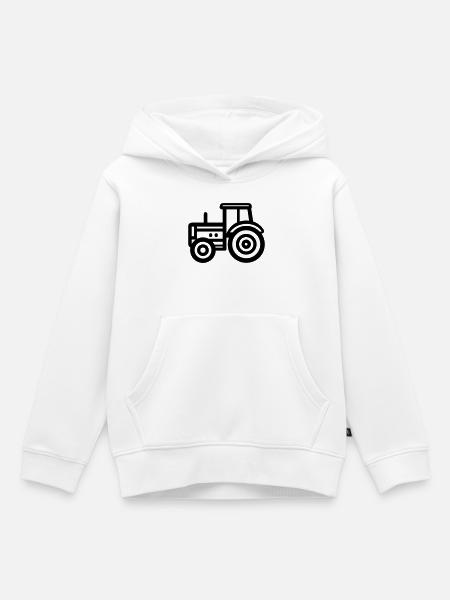 Traktor - Kinder Premium Organic Hoodie - Weiß