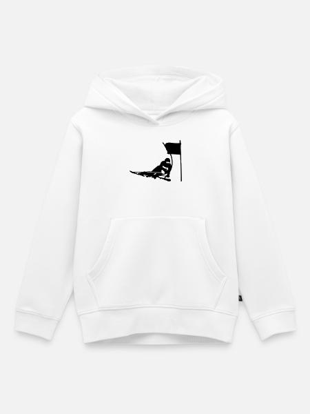 Ski - Kinder Premium Organic Hoodie - Weiß