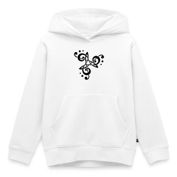 Musikalische Note in Triskelion - Kinder Premium Organic Hoodie - Weiß - Vorne - AI Model Kid Female (0cm)