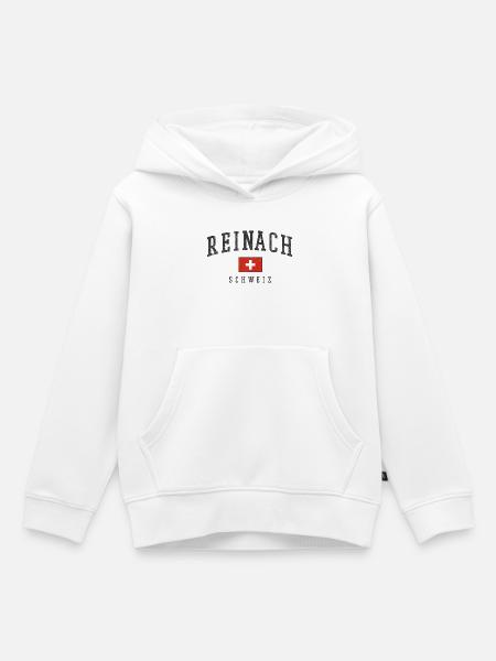 Reinach Schweiz Logo Kreuz - Kinder Premium Organic Hoodie - Weiß