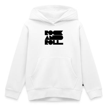 Rock'n'Roll-Logo-Design - Kinder Premium Organic Hoodie - Weiß - Vorne - AI Model Kid Female (0cm)