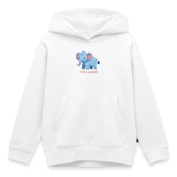 Pink Eared Elephant - Kids Premium Organic Hoodie - white - Front - AI Model Kid Female (0cm)