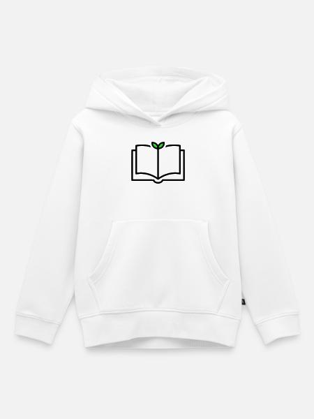 Buch Pflanze Wachstum Lernen - Kinder Premium Organic Hoodie - Weiß
