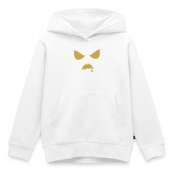Wütende Augen Tropfen-Mund - Kinder Premium Organic Hoodie - Weiß - Vorne - AI Model Kid Female (0cm)