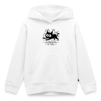 It's fine I'm fine Everything is fine - Cat - Kids Premium Organic Hoodie - white - Front - AI Model Kid Female (0cm)