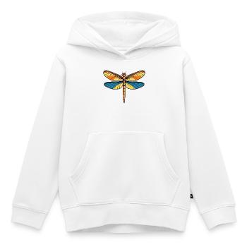 Sonnenflügel Drachenfliege - Kinder Premium Organic Hoodie - Weiß - Vorne - AI Model Kid Female (0cm)