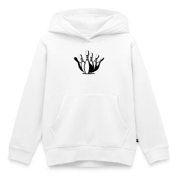Bowling - Kinder Premium Organic Hoodie - Weiß - Vorne - AI Model Kid Female (0cm)