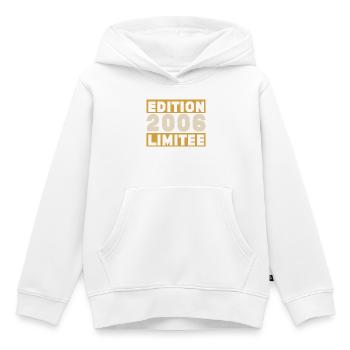 2006 20 ans Anniversaire Vintage Cadeau - Sweat Premium à capuche enfant bio - blanc - Devant - AI Model Kid Female (0cm)