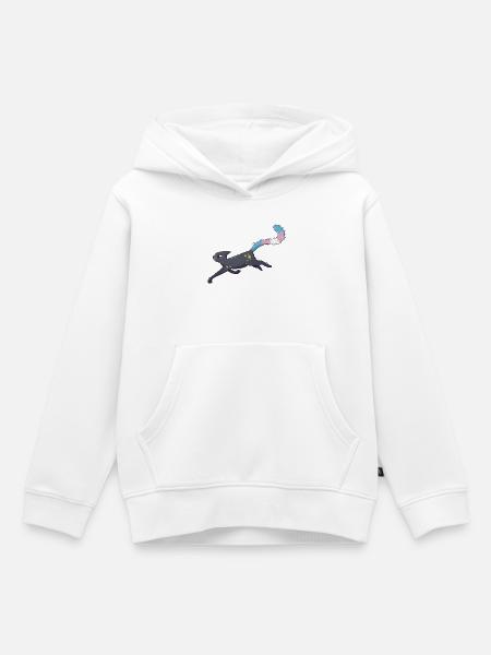 Süße Katze trans pride - Kinder Premium Organic Hoodie - Weiß