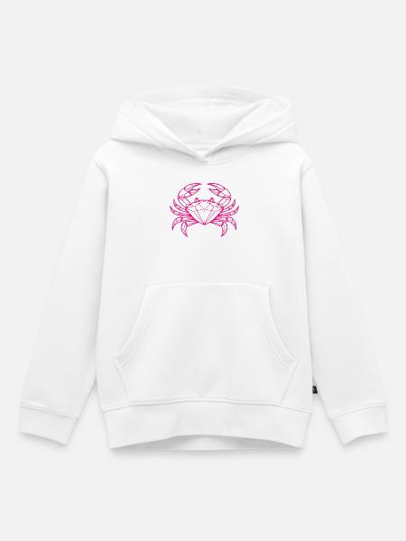 Krebs – Schutz & Stärke - Kinder Premium Organic Hoodie - Weiß