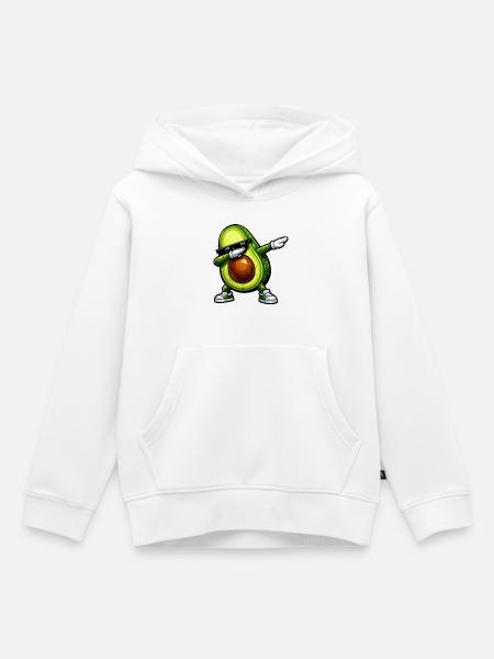Dabbing Avocado - Kinder Premium Organic Hoodie - Weiß