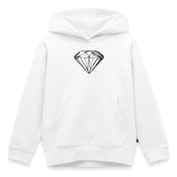 Design de cristal de pierre précieuse en diamant - Illustration - Sweat Premium à capuche enfant bio - blanc - Devant - AI Model Kid Female (0cm)