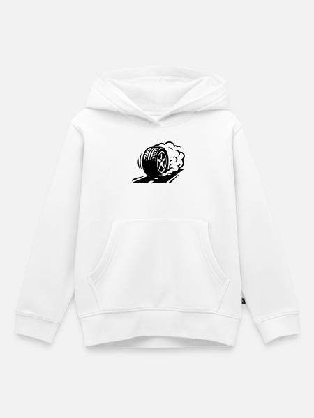 Autoreifen Driften Symbol - Kinder Premium Organic Hoodie - Weiß