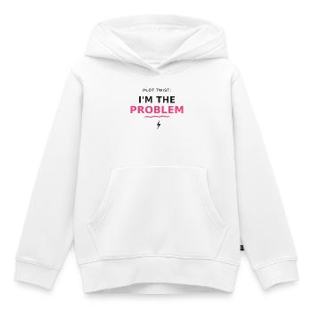 Plot Twist: Ich bin das Problem - Kinder Premium Organic Hoodie - Weiß - Vorne - AI Model Kid Female (0cm)