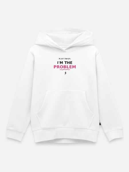 Plot Twist: Ich bin das Problem - Kinder Premium Organic Hoodie - Weiß