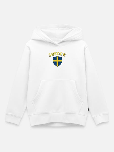 Schweden - Kinder Premium Organic Hoodie - Weiß