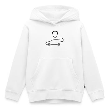 Car Mechanic Car Diagnostic Logo - Kids Premium Organic Hoodie - white - Front - AI Model Kid Female (0cm)