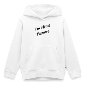 Je suis le T-shirt drôle préféré de maman - Sweat Premium à capuche enfant bio - blanc - Devant - AI Model Kid Female (0cm)