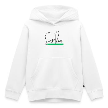 Capoeira Samba - Sweat Premium à capuche enfant bio - blanc - Devant - AI Model Kid Female (0cm)
