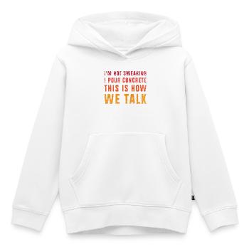 Concrete Concrete Paver Concrete Mixer - Kids Premium Organic Hoodie - white - Front - AI Model Kid Female (0cm)