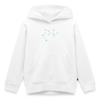 Signe du zodiaque de la Constellation de l’Étoile du Sagittaire - Sweat Premium à capuche enfant bio - blanc - Devant - AI Model Kid Female (0cm)