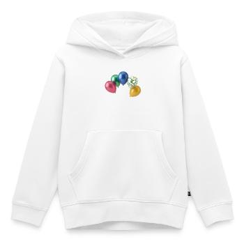 Ballons colorés - Sweat Premium à capuche enfant bio - blanc - Devant - AI Model Kid Female (0cm)