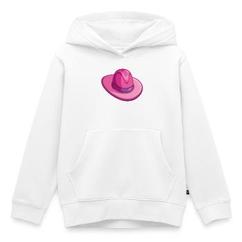 Chapeau de cowboy rose - Sweat Premium à capuche enfant bio - blanc - Devant - AI Model Kid Female (0cm)