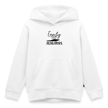 Leicht abgelenkt von Alligatoren  - Kinder Premium Organic Hoodie - Weiß - Vorne - AI Model Kid Female (0cm)