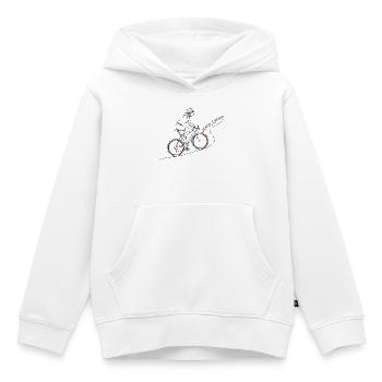 Mont Ventoux 1909m Minimalistische Linienkunst - Kinder Premium Organic Hoodie - Weiß - Vorne - AI Model Kid Female (0cm)