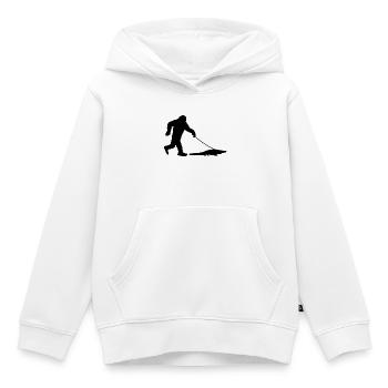 Bigfoot mit Alligator - Kinder Premium Organic Hoodie - Weiß - Vorne - AI Model Kid Female (0cm)