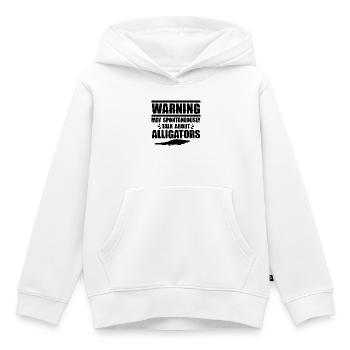 Alligator Reptil - Kinder Premium Organic Hoodie - Weiß - Vorne - AI Model Kid Female (0cm)
