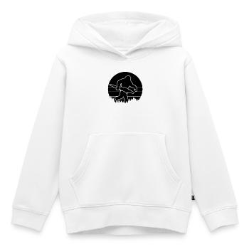 Bigfoot with Alligator Silhouette - Kids Premium Organic Hoodie - white - Front - AI Model Kid Female (0cm)
