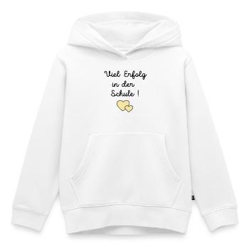 Erfolg Schule Herz - Kinder Premium Organic Hoodie - Weiß - Vorne - AI Model Kid Female (0cm)