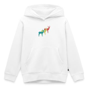 Antilopen Silhouetten Vintage - Kinder Premium Organic Hoodie - Weiß - Vorne - AI Model Kid Female (0cm)