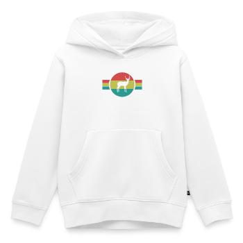 Antilope Retro Sunset – Safari Wildtier - Kinder Premium Organic Hoodie - Weiß - Vorne - AI Model Kid Female (0cm)