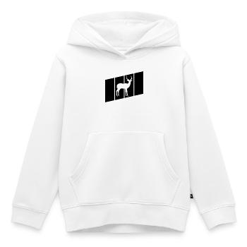 Antilope Silhouette - Kinder Premium Organic Hoodie - Weiß - Vorne - AI Model Kid Female (0cm)