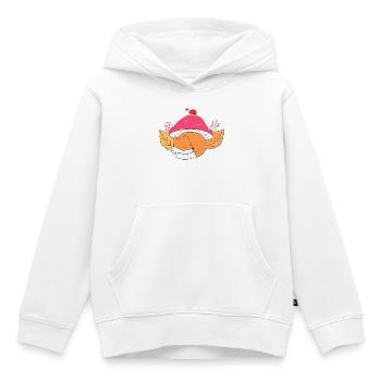 Süßer Fuchs schläft unter Pilz Herbst - Kinder Premium Organic Hoodie - Weiß - Vorne - AI Model Kid Female (0cm)