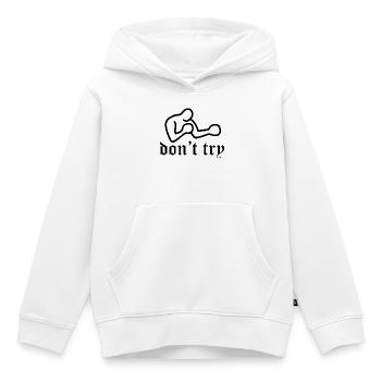 Dont Try Bukowski - Kids Premium Organic Hoodie - white - Front - AI Model Kid Female (0cm)