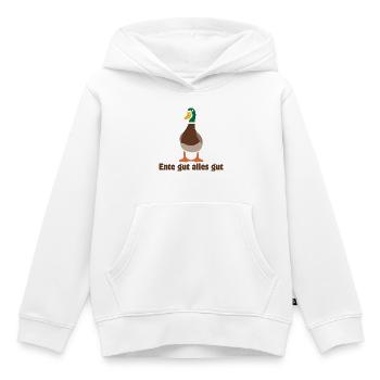 Ente gut alles gut | Cartoon - Kinder Premium Organic Hoodie - Weiß - Vorne - AI Model Kid Female (0cm)