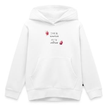 Count the memories, not the calories. - Kinder Premium Organic Hoodie - Weiß - Vorne - AI Model Kid Female (0cm)