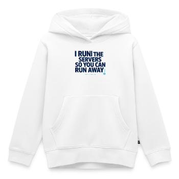 Server-Admin mit Humor - Kinder Premium Organic Hoodie - Weiß - Vorne - AI Model Kid Female (0cm)