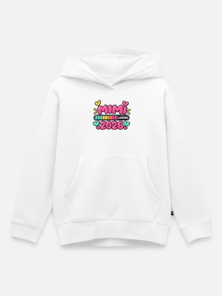 Mimi wird 2026 geladen – Neue Mimi-Ankündigung - Kinder Premium Organic Hoodie - Weiß
