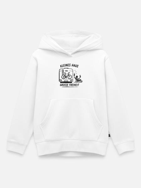 Kleines Haus, Große Freiheit - Kinder Premium Organic Hoodie - Weiß
