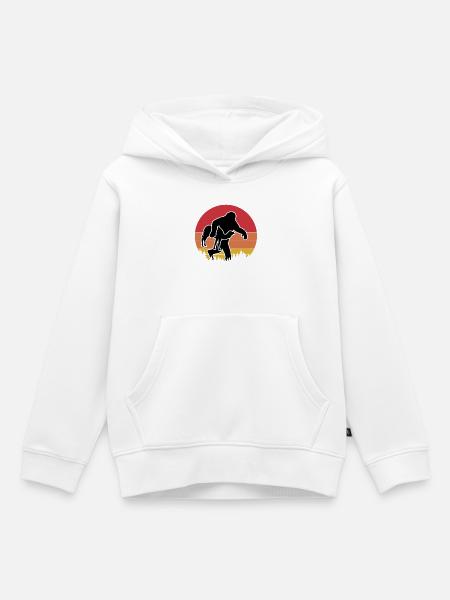 Bigfoot Kamel Retro-Style - Kinder Premium Organic Hoodie - Weiß